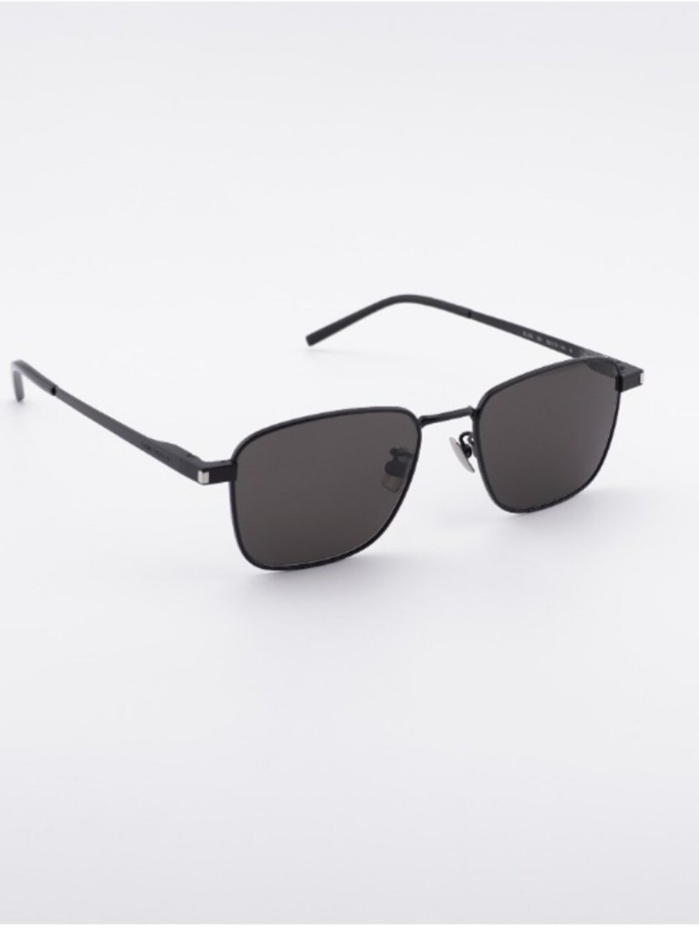 Saint Laurent SL529 001 Sunglasses Black Square Frame, Black Lenses